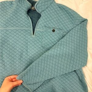 Eddie Bauer Blue Quilted Pullover